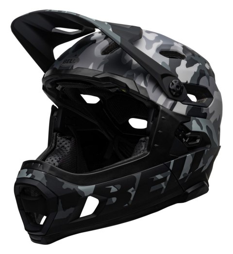 Kask full face BELL SUPER DH MIPS SPHERICAL matte gloss black camo roz. S (52-56 cm) (NEW) Kask full face BELL SUPER DH MIPS SPHERICAL matte gloss black camo roz. S (52-56 cm) (NEW)