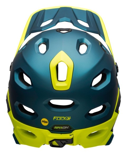 Kask full face BELL SUPER DH MIPS SPHERICAL matte gloss blue hi-viz roz. S (52-56 cm) (NEW). Kask full face BELL SUPER DH MIPS SPHERICAL matte gloss blue hi-viz roz. S (52-56 cm) (NEW).