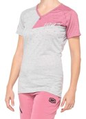 Koszulka damska 100% AIRMATIC Women's Jersey krótki rękaw grey mauve roz. S (NEW)