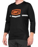 Koszulka męska 100% AIRMATIC 3/4 Sleeve black orange roz. L (WYPRZEDAŻ -50%)