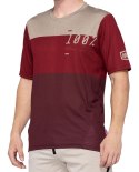 Koszulka męska 100% AIRMATIC Jersey krótki rękaw brick dark red roz. M (WYPRZEDAŻ -50%)