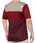Koszulka męska 100% AIRMATIC Jersey krótki rękaw brick dark red roz. M (WYPRZEDAŻ -50%)