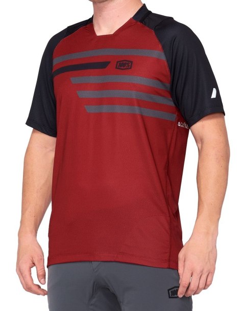Koszulka męska 100% CELIUM Jersey krótki rękaw brick black roz. XL (WYPRZEDAŻ -50%)