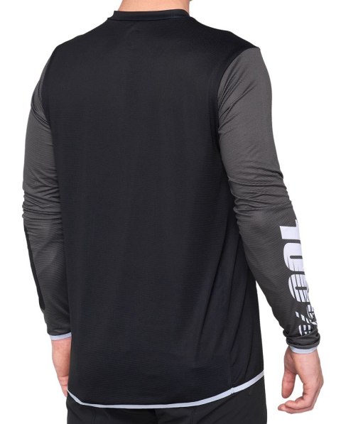 Koszulka męska 100% R-CORE X Jersey długi rękaw black white roz. M (WYPRZEDAŻ -50%) Koszulka męska 100% R-CORE X Jersey długi rękaw black white roz. M (WYPRZEDAŻ -50%)