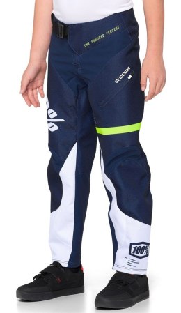 Spodnie juniorskie 100% R-CORE Pants dark blue yellow roz. 26 (40 EUR) (DWZ)