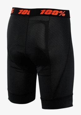 Bokserki juniorskie z wkładką 100% CRUX LINER black roz.24 (EUR 38) (WYPRZEDAŻ -50%)
