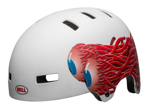 Kask bmx BELL LOCAL matte white eyes roz. S (51-55 cm) Kask bmx BELL LOCAL matte white eyes roz. S (51-55 cm)