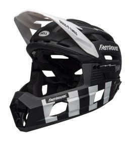 Kask full face BELL SUPER AIR R MIPS SPHERICAL matte black white fasthouse roz. L (59-63 cm) (NEW).