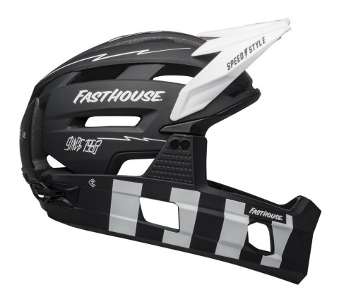 Kask full face BELL SUPER AIR R MIPS SPHERICAL matte black white fasthouse roz. M (55-59 cm) (NEW). Kask full face BELL SUPER AIR R MIPS SPHERICAL matte black white fasthouse roz. M (55-59 cm) (NEW).