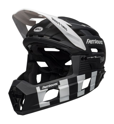 Kask full face BELL SUPER AIR R MIPS SPHERICAL matte black white fasthouse roz. M (55-59 cm) (NEW). Kask full face BELL SUPER AIR R MIPS SPHERICAL matte black white fasthouse roz. M (55-59 cm) (NEW).