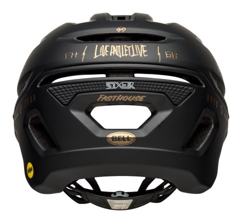 Kask mtb BELL SIXER INTEGRATED MIPS fasthouse matte gloss black gold roz. M (55-59 cm) (NEW) Kask mtb BELL SIXER INTEGRATED MIPS fasthouse matte gloss black gold roz. M (55-59 cm) (NEW)