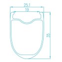 Koła szosowe ALEXRIMS ALX835D, H. tarczowy centerlock, Sztywna oś 12X100/R12X142, Stożek 35mm, 700C 622-19, TRS, Karbon, Chowane
