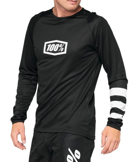 Koszulka juniorska 100% R-CORE Youth Jersey długi rękaw black white roz. M (WYPRZEDAŻ -50%) Koszulka juniorska 100% R-CORE Youth Jersey długi rękaw black white roz. M (WYPRZEDAŻ -50%)