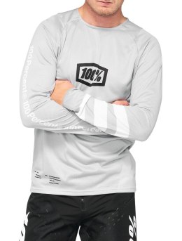 Koszulka juniorska 100% R-CORE Youth Jersey długi rękaw vapor white roz. M (WYPRZEDAŻ -50%)
