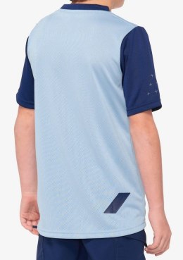 Koszulka juniorska 100% RIDECAMP Youth Jersey krótki rękaw light slate navy roz. L (WYPRZEDAŻ -50%)
