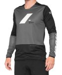Koszulka męska 100% R-CORE X Jersey długi rękaw charcoal black roz. L (WYPRZEDAŻ -50%)