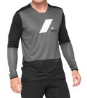 Koszulka męska 100% R-CORE X Jersey długi rękaw charcoal black roz. L (WYPRZEDAŻ -50%)