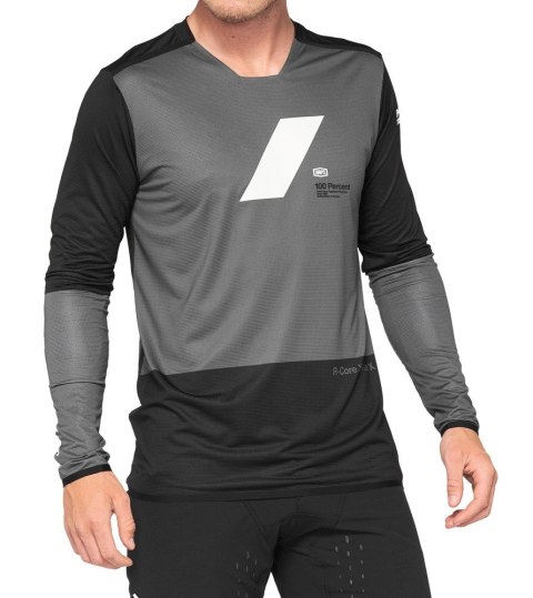 Koszulka męska 100% R-CORE X Jersey długi rękaw charcoal black roz. L (WYPRZEDAŻ -50%) Koszulka męska 100% R-CORE X Jersey długi rękaw charcoal black roz. L (WYPRZEDAŻ -50%)