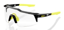 Okulary 100% SPEEDCRAFT SL Gloss Black - Photochromic Lens (Szkła Fotochromowe LT 16%-77%) (WYPRZEDAŻ -45%)