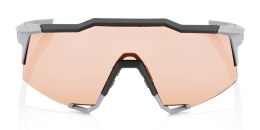 Okulary 100% SPEEDCRAFT Soft Tact Stone Grey - HiPER Coral Lens (Szkła Koralowe LT 52% + Szkła Przeźroczyste LT 93%) (WYPRZEDAŻ 