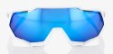 Okulary 100% SPEEDTRAP Matte White - HiPER Blue Multilayer Mirror Lens (Szkła Niebieskie Lustrzane Wielowarstwowe LT 13% + Szkła