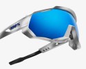 Okulary 100% SPEEDTRAP Matte White - HiPER Blue Multilayer Mirror Lens (Szkła Niebieskie Lustrzane Wielowarstwowe LT 13% + Szkła