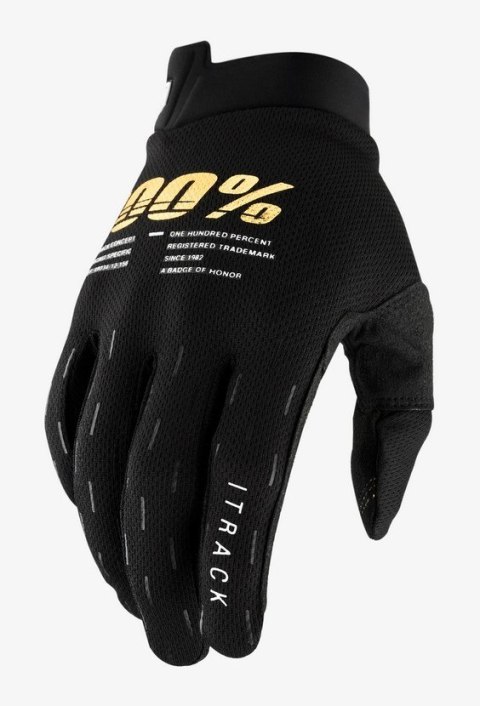 Rękawiczki 100% ITRACK Glove black roz. S (długość dłoni 181-187 mm) (WYPRZEDAŻ -50%)