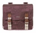 Sakwa miejska podwójna BASIL BOHEME DOUBLE PANNIER BAG 35L Universal Bridge System, wodoodporna fig red (DWZ)