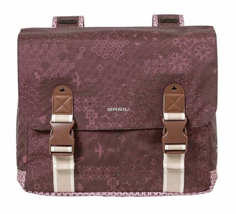 Sakwa miejska podwójna BASIL BOHEME DOUBLE PANNIER BAG 35L Universal Bridge System, wodoodporna fig red (DWZ) Sakwa miejska podwójna BASIL BOHEME DOUBLE PANNIER BAG 35L Universal Bridge System, wodoodporna fig red (DWZ)
