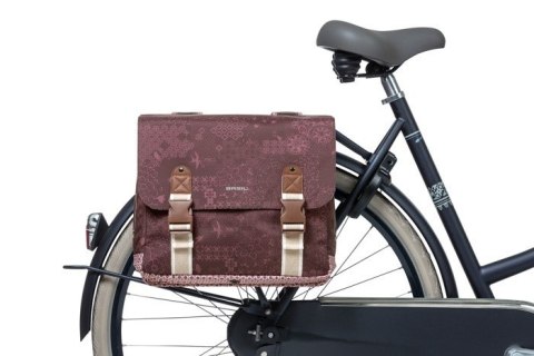 Sakwa miejska podwójna BASIL BOHEME DOUBLE PANNIER BAG 35L Universal Bridge System, wodoodporna fig red (DWZ) Sakwa miejska podwójna BASIL BOHEME DOUBLE PANNIER BAG 35L Universal Bridge System, wodoodporna fig red (DWZ)
