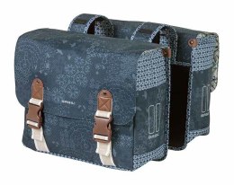 Sakwa miejska podwójna BASIL BOHEME DOUBLE PANNIER BAG 35L Universal Bridge System, wodoodporna indigo blue (NEW)