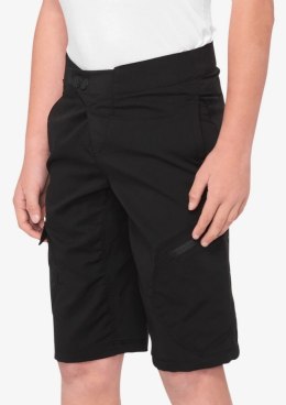 Szorty juniorskie 100% RIDECAMP Youth Shorts black roz. 24 (WYPRZEDAŻ -50%)