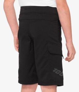 Szorty juniorskie 100% RIDECAMP Youth Shorts black roz. 24 (WYPRZEDAŻ -50%)