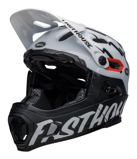 Kask full face BELL SUPER DH MIPS SPHERICAL fasthouse matte gloss black white roz. S (52-56 cm) (NEW). Kask full face BELL SUPER DH MIPS SPHERICAL fasthouse matte gloss black white roz. S (52-56 cm) (NEW).