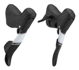 Klamkomanetki MICROSHIFT CENTOS, Para, 10.rzędowe(2x10), Kompatybilne z Shimano, Dual Control, Zebra (NEW)