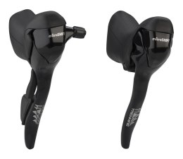 Klamkomanetki MICROSHIFT XLE, Para, 11.rzędowe, Kompatybilne z Shimano, Dual Control, Lewa Klamka Tylko z Dźwignią Hamulca, Czar