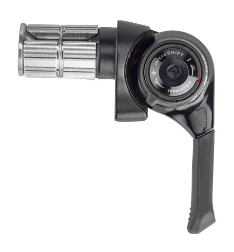 Manetka MICROSHIFT, Prawa, 11.rzędowa, Kompatybilna z Shimano, Bar End Shifter, Friction/Indeksowanie (NEW) Manetka MICROSHIFT, Prawa, 11.rzędowa, Kompatybilna z Shimano, Bar End Shifter, Friction/Indeksowanie (NEW)