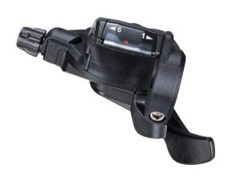 Manetka MICROSHIFT, Prawa, 6.rzędowa, Kompatybilna z Shimano, Thumb Tap, Optyczny Wskaźnik Przełożeń (NEW)