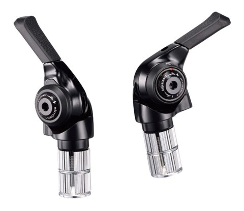 Manetki MICROSHIFT, Para, 10.rzędowe(2/3x10), Kompatybilne z Shimano, Bar End Shifter, Lewa: Friction/Microindeksowanie Prawa: F Manetki MICROSHIFT, Para, 10.rzędowe(2/3x10), Kompatybilne z Shimano, Bar End Shifter, Lewa: Friction/Microindeksowanie Prawa: F