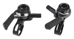 Manetki MICROSHIFT, Para, 11.rzędowe(2/3x11), Kompatybilne z Shimano, Thumb Shifter, Lewa: Friction/Microindeksowanie Prawa: Fri