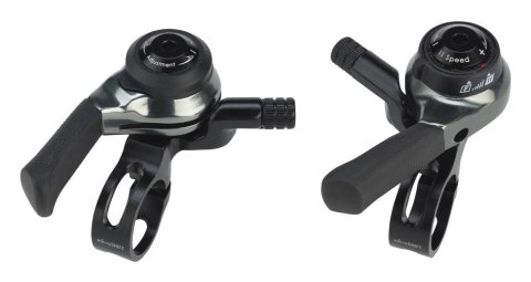 Manetki MICROSHIFT, Para, 11.rzędowe(2/3x11), Kompatybilne z Shimano, Thumb Shifter, Lewa: Friction/Microindeksowanie Prawa: Fri Manetki MICROSHIFT, Para, 11.rzędowe(2/3x11), Kompatybilne z Shimano, Thumb Shifter, Lewa: Friction/Microindeksowanie Prawa: Fri