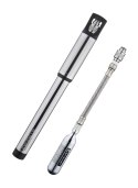 Pompka ręczna BIRZMAN Infinite Road with CO2 (Presta/Schrader), 160psi/11bar, Długość 255mm, CNC, Srebrna, Naboje CO2 2x16g (NEW