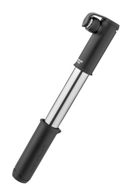 Pompka ręczna BIRZMAN Scope Apogee (Presta/Schrader), 120psi/8.3 bar, Długość 220mm, CNC, Srebrno-Czarna (NEW)