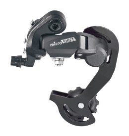 Przerzutka Tylna MICROSHIFT, 6-7.rzędowa(2x6/7), Kompatybilna z Shimano, Krótki Wózek, Max. Tryb 28-30T, Min. Tryb 13-14T, Pojem