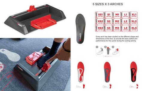 Zestaw IDMATCH FOOTBED SHOP STARTING KIT - Footmeter included (Zestaw 50 szt. wkładek + Narzędzie pomiaru stopy z podkładką term Zestaw IDMATCH FOOTBED SHOP STARTING KIT - Footmeter included (Zestaw 50 szt. wkładek + Narzędzie pomiaru stopy z podkładką term