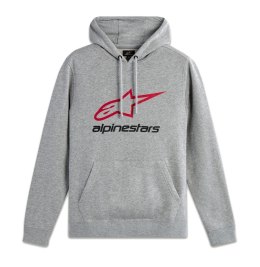 Bluza z kapturem ALPINESTARS ALWAYS 2.0 HOODIE, Grey Heather/Red/Black - roz. S (NEW)
