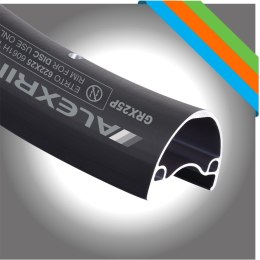 Obręcz gravel ALEXRIMS GRX25P, H. tarczowy, Stożek 26.3mm, 700C 622×25, 32 otwory, Czarna, Waga 507g (NEW 2024)