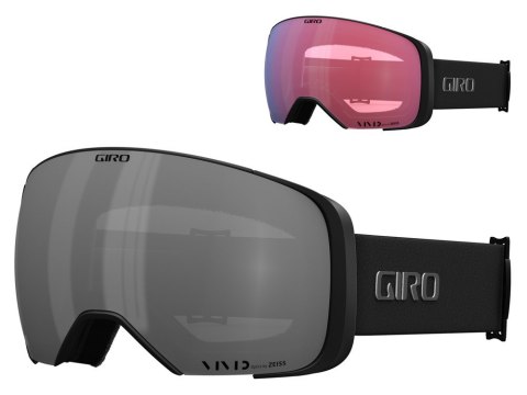 Gogle zimowe GIRO COMP BLACK WHITE INDICATOR (Szyba lustrzana kolorowa VIVID-Carl Zeiss ONYX 08-18% VLT S3 + Szyba lustrzana kol Gogle zimowe GIRO COMP BLACK WHITE INDICATOR (Szyba lustrzana kolorowa VIVID-Carl Zeiss ONYX 08-18% VLT S3 + Szyba lustrzana kol