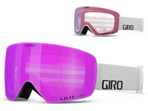 Gogle zimowe GIRO CONTOUR RS WHITE WORDMARK (Szyba lustrzana kolorowa VIVID-Carl Zeiss PINK 00% S2 + Szyba lustrzana kolorowa VI Gogle zimowe GIRO CONTOUR RS WHITE WORDMARK (Szyba lustrzana kolorowa VIVID-Carl Zeiss PINK 00% S2 + Szyba lustrzana kolorowa VI