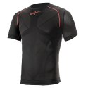 Koszulka termoaktywna krótki rękaw ALPINESTARS RIDE TECH V2 SS TOP SUMMER, Black Red - roz. M/L (NEW)